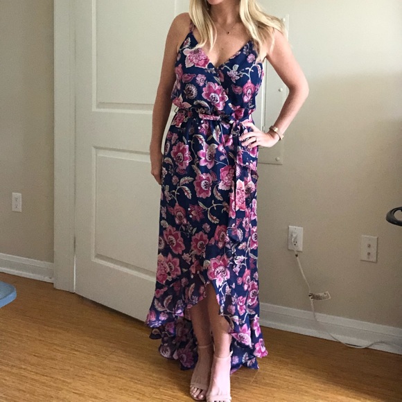 A. Byer Dresses & Skirts - Flirty Floral Print Dress, Sz Small, high low